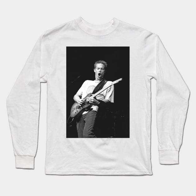 Jonny Lang BW Photograph Long Sleeve T-Shirt by Concert Photos